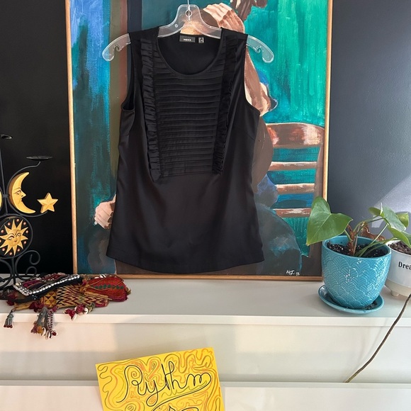 Mexx Black Sleeveless Blouse Size 36/L - Picture 14 of 16